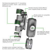 Billet Aluminium Motorcycle Bike Phone Holder